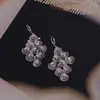 """Árbol de Fuego Flor Plateada"" Francés Romántico Concha Lujo Accesible Elegante Exquisito Nicho Aretes Aretes Sin Perforación Pinzas para Orejas"""