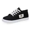 Zapatos de Estudiante de Moda Zapatos Blancos Zapatos de Lona para Mujer Caña Baja Punta Redonda Casuales Zapatos para Mujer