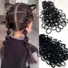 Bandita de goma negra pequeña para niños no daña el cabello cuerda para el cabello de bebé anillo para el cabello de alta elasticidad goma elástica para mujer cuerda para el cabello accesorios para el cabello