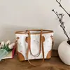 Bolsa de mão de grande capacidade para mulheres, nova moda primavera 2026, bolsa de ombro simples, bolsa tote estampada fofa para o dia a dia