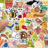 50 palabras inspiradoras animan pegatinas de material para cuentas de mano en inglés, tazas de agua, papelería, equipaje, notas, pegatinas impermeables