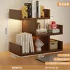 Estantería de escritorio, Estante de almacenamiento de escritorio, Librería pequeña de almacenamiento para oficina, Mostrador de exhibición para estudiantes, Gabinete de esquina de niveles para encimera
