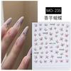 Pegatinas de arte de uñas de mariposa rosa taro de moda al por mayor, mariposa azul mágico de gradiente de luz de concha con pegatinas adhesivas