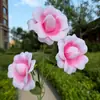 Flores artificiais de rosa fada com 3 flores para casamento e decoração de casa, parede de flores, arranjo de salão de casamento, vitrine externa