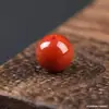 Venda Direta da Fábrica Ágata Vermelha do Sul Natural Contas Soltas Contas Individuais Contas Redondas Cor Vermelho Persimmon Vermelho Chama Cor de Carne Cheia Área Cênica Especial