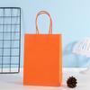 Bolsa de Papel Kraft de Color Empaque para Llevar Bolsa de Papel Portátil Bolsa de Papel de Regalo Rectangular Bolsa de Compras Colorida Color Caramelo
