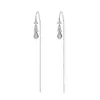 Alambre para Oreja Pipa Anti-Pérdida Estilo Super Hada, Aretes Largos con Borla Estilo Étnico y Circonita para Mujer, Adecuados para Cadena de Oreja Cheongsam