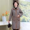 Abrigo ligero y fino con relleno de algodón para mujer de longitud media para otoño e invierno, chaqueta acolchada de algodón cálida con forro polar, estilo occidental, chaqueta abrigo acolchada de algodón para mujeres de mediana edad y mayores