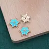 Liga de Metal Brincos Pingente Flor de Seis Pétalas Pulseira DIY Brincos Chaveiro Suporte de Flor Pingente Ornamento Pendurado Acessórios