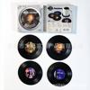 Posavasos creativos retro para discos de vinilo, almohadillas aislantes antideslizantes de colores, manteles individuales para CD, productos transfronterizos, fábrica de productos de plástico.