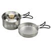 Utensilios de cocina para exteriores transfronterizos Camping Sartén antiadherente 304 Traje de camping Picnic Plegable Portátil Sartén Olla para sopa Olla para cocinar