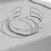 Pulsera Europea y Americana Nueva Hueca Multicapa Cruz Anillo de Brazo para Mujer Abertura Ajustable Tridimensional Simple Joyería de Lujo Ligero