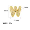Xi Yin Transfronterizo Europa y América ins Moda Personalidad Hip Hop Colgante Perforado Cobre Microincrustado Circonita Colgante de Cobre de 26 Letras