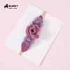 Accesorios para el cabello de joyería para jóvenes, aro para el cabello para niñas, bricolaje, sin costuras, color sólido, comercio exterior, malla cosida, flor para el cabello para niñas
