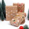 Producto de gran venta transfronteriza: Rollo Grande de Papel para Regalos de Navidad, Papel Kraft Amarillo Vintage con Impresión a Doble Cara, Al por Mayor en Stock