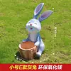 Enfeites de Coelho de Desenho Animado Esculturas para Paisagismo de Jardim Externo Decorações para Jardim de Vila Pátio Creche