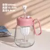 Vaso de verano de vidrio muy atractivo con asa, vaso con separación de té y agua, pajilla, a prueba de fugas y sellado, adecuado para preparar té de flores