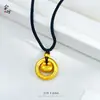Tienda de Oro Mismo Estilo Oro Antiguo Chapado Círculo Qiankun Personaje de la Fortuna Gordo Pequeño Colgante de Oro Cobre Chapado en Oro Colgante de Joyería Venta al por Mayor