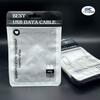 Bolsa de Embalaje para Cable de Datos USB, Bolsa Ziplock Esmerilada Mate, Bolsa de Plástico Colorida, Bolsa de Embalaje para Set de Cabezal de Carga