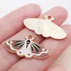 20 Flores de Luna de Colores que Gotean Aceite, Colgantes de Mariposa e Insectos de Aleación de Zinc, Accesorios para Pulseras, Llaveros, Joyería DIY
