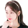 Tiara Exuberante Brilhante de Diamante de Yang Chaoyue Cabelo de Fada Versátil Estilo Floresta ao Ar Livre Super Tiara de Cabelo de Fada Brincos Falsos Pingente de Franja Adorno de Cabeça