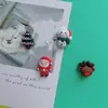 Accesorios de resina de Navidad de dibujos animados DIY parche para funda de teléfono de pegamento de crema Accesorios para el cabello de muñeco de nieve y alce de Navidad