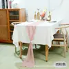 Caminho de Mesa de Chiffon Estilo Europeu Cor Sólida Mesa de Sobremesas Toalha de Mesa para Banquete de Casamento Pano de Mesa Decorativo Longo Especial para o Natal