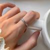 Anillo Combinado de Estrella de Cinco Puntas Elegante de Zirconia de Alta Calidad Súper Hada Brillante Anillo Dividido de Moda para Mujer Dedo Índice de Novia