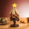 Árbol de Navidad Estilo Chino de Año Nuevo Esterilla Aislante Térmico Decoración de Escritorio de Madera Maciza Posavasos Festivo Base para Ollas Árbol de la Fortuna