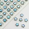 Venda Quente Transfronteiriça 8mm Galvanizado Estrela de Cinco Pontas Contas de Vidro Pingente de Cristal DIY Acessórios de Cabelo Colar Pulseira Materiais e Acessórios