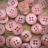 Botão de Camisa Rosa Claro 100% Natural de Chifre de Boi 11mm Botão de Chifre de Boi Borda Fina Botão de Casaco de Caxemira Botão de Chifre de Boi Real