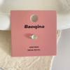 Brincos de Diamante Shi Jiahuazi Aço Titânio Fashion Diamante Austríaco Redondo Espiral Plugues de Ouvido para Dormir Sem Remover Brincos de Piercing de Orelha