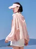 Ropa de Protección Solar de Tencel para Mujer, Estilo Corto, Nuevo Modelo Verano 2026, Corte Holgado, Con Capucha, Cárdigan Transpirable, Chaqueta de Protección Solar, Abrigo Delgado