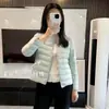 Plumón de Pato Blanco Ligera Chaqueta de Plumón para Mujer Cuello Redondo Cuello Corto Sin Cuello Otoño e Invierno Nueva Talla Grande Chaleco Chaqueta de Doble Uso