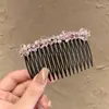 Peine de Pelo con Pedrería Estilo Lujo Ligero para Mujeres, Pasador Antideslizante para Recoger el Cabello en la Parte Posterior de la Cabeza y el Flequillo
