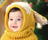 Comercio exterior popular sombrero coreano para niños otoño e invierno gorro de lana bufanda chal de lana para bebé venta al por mayor MZ1397