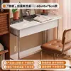 Escritorio Bauhaus para Uso Doméstico, Escritorio de Estudio para Estudiantes, Escritorio de Oficina para Adultos con Cajones, Escritorio Estrecho de Madera Maciza para Dormitorio de Apartamento Pequeño