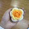 Flor de Ganchillo Flor Artificial Rosa Girasol DIY Accesorios para Ropa Accesorios Múltiples Pétalos