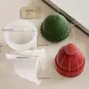 Resina de Cristal Yeso Hilo Gorro de Navidad Adornos Molde DIY Decoración de Velas 3D Molde de Silicona