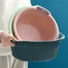 Bacia de Plástico Espessa para Bebês, Grande Bacia Doméstica para Lavar Roupa, Bacia para Lavar Roupas de Dormitório Estudantil, Bacia para Lavar os Pés Atacado