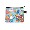 Cartera de monedas de dibujos animados Los Simpsons, bolsa de monedas con cremallera de poliéster, bolsa pequeña para guardar auriculares y llaves de estudiante al por mayor