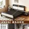 Cama de hierro con marco de acero engrosado para propiedades de alquiler, cama de hierro para dormitorio principal, cama reforzada para adultos individual y doble para el hogar, cama de hierro de 1.8 m