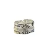 Anillo de pareja de cachorros con diseño de fuegos artificiales lindo, para hombres y mujeres, nuevo, nicho, ins, diseño abierto pintado a mano, anillo, venta al por mayor