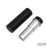 Tubo de batom de plástico redondo preto fosco tubo vazio tubo de protetor labial fivela de moldagem por injeção concha de batom material de embalagem cosmética atacado