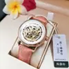 Reloj Mecánico Totalmente Automático Ogas Hollow Diamond Oficial para Mujer, Reloj Impermeable Luminoso Elegante y Sencillo