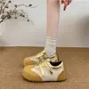 Zapatos Birkenstock gruesos de suela gruesa con velcro y bloques de color retro para mujer, nuevos de otoño 2026, versátiles, que aumentan la altura, de punta dividida sintética, zapatos casuales