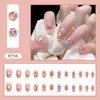 Explosões Novo Suave Doce Pequeno Fresco Alto Padrão Sensação Sizzy Gradiente Amor tamanho único 24 Peças Usar Arte de Unha