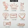 Fabricante de Clips de Papel al por Mayor Amazon Más Vendido Carta de Amor Clips de Papel Metálicos Chapados en Oro Rosa