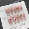 [Disparo Real Hecho a Mano Puro] Set de Amor Escalera Larga Conjunto Alto Manual Armadura Puesta País de las Maravillas de Alicia Uñas Postizas Removibles Portátiles Arte de Uñas