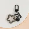 Estrella transparente de cinco puntas de colores 14 mm campana cierre de mosquetón hebilla de puerta colgante de llavero joyería hecha a mano DIY al por mayor no